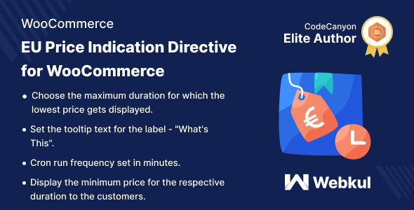 WooCommerce EU Price Indication Directive Preview Wordpress Plugin - Rating, Reviews, Demo & Download