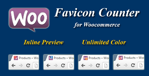 Woocommerce Favicon Counter Preview Wordpress Plugin - Rating, Reviews, Demo & Download