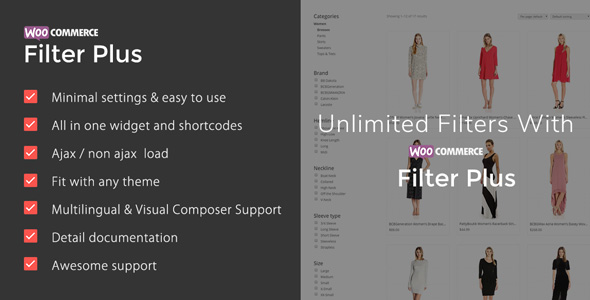 WooCommerce Filter Plus : Unlimited Product Filter Preview Wordpress Plugin - Rating, Reviews, Demo & Download
