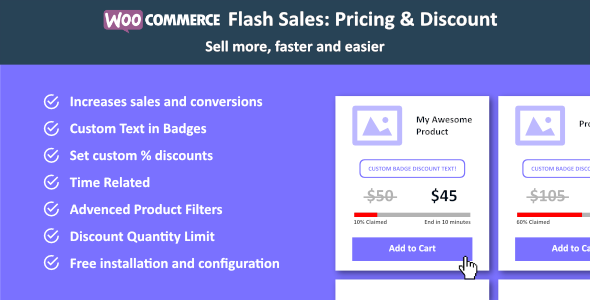 WooCommerce Flash Sales – Increase Black Friday & Cyber Monday Sales Preview Wordpress Plugin - Rating, Reviews, Demo & Download