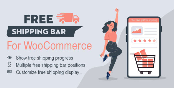 WooCommerce Free Shipping Bar – Increase Average Order Value Preview Wordpress Plugin - Rating, Reviews, Demo & Download