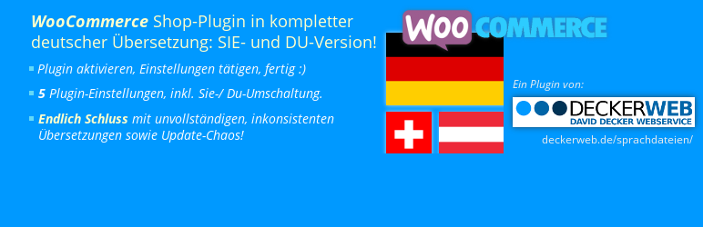 WooCommerce German (de_DE) Preview Wordpress Plugin - Rating, Reviews, Demo & Download