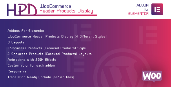 WooCommerce Header Products Display For Elementor – WordPress Plugin Preview - Rating, Reviews, Demo & Download