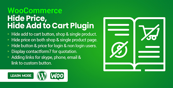 WooCommerce Hide Price, Hide Add To Cart Plugin Preview - Rating, Reviews, Demo & Download