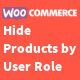 WooCommerce Hide Products | Products, Categories Visibility By User Roles