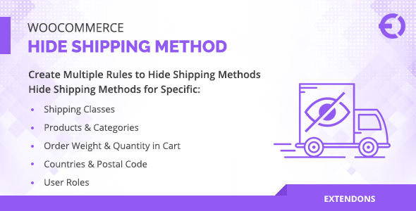 WooCommerce Hide Shipping Method For Product, Category & More Preview Wordpress Plugin - Rating, Reviews, Demo & Download