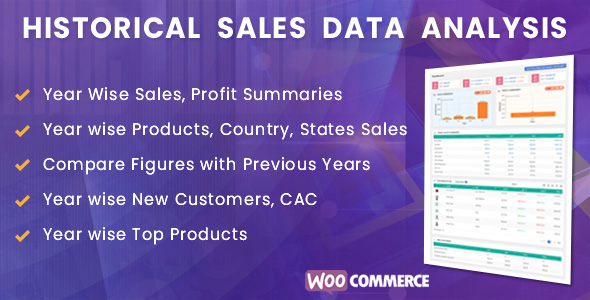 WooCommerce Historical Sales Data Analysis Preview Wordpress Plugin - Rating, Reviews, Demo & Download