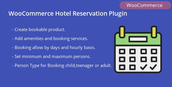 WooCommerce Hotel Reservation Plugin Preview - Rating, Reviews, Demo & Download