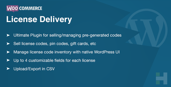 WooCommerce License Delivery & Management Preview Wordpress Plugin - Rating, Reviews, Demo & Download