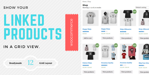 Woocommerce Linked Products Grid Preview Wordpress Plugin - Rating, Reviews, Demo & Download