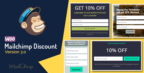 Woocommerce Mailchimp Discount Preview Wordpress Plugin - Rating, Reviews, Demo & Download