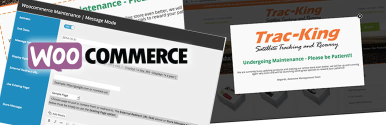 WooCommerce Maintenance Mode (Free) Preview Wordpress Plugin - Rating, Reviews, Demo & Download