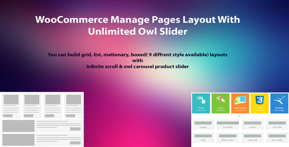 WooCommerce Manage Pages Layout With Unlimited Owl Slider Preview Wordpress Plugin - Rating, Reviews, Demo & Download