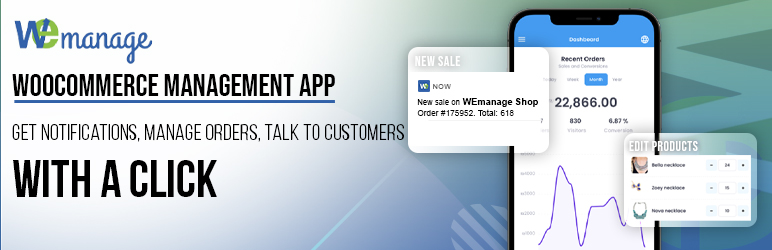 WooCommerce Management App By WEmanage Preview Wordpress Plugin - Rating, Reviews, Demo & Download