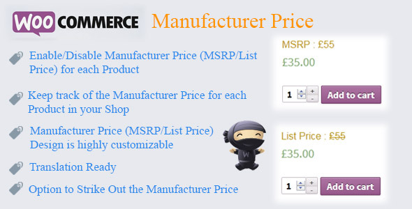 WooCommerce Manufacturer Price Preview Wordpress Plugin - Rating, Reviews, Demo & Download