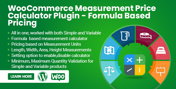 WooCommerce Measurement Price Calculator Plugin, Formula Based Pricing – Unit Pricing Preview - Rating, Reviews, Demo & Download