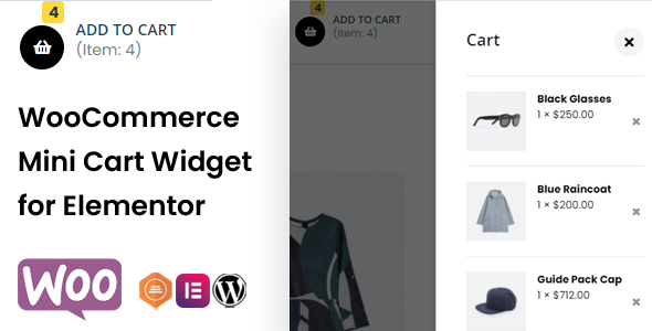 WooCommerce Mini Cart Widget For Elementor Preview Wordpress Plugin - Rating, Reviews, Demo & Download