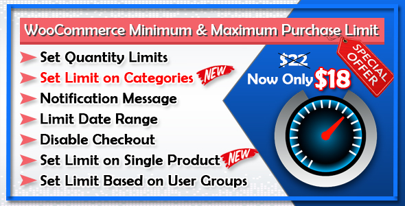 WooCommerce Minimum And Maximum Purchase Limit Preview Wordpress Plugin - Rating, Reviews, Demo & Download