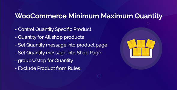 WooCommerce Minimum Maximum Quantity Preview Wordpress Plugin - Rating, Reviews, Demo & Download
