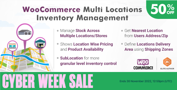 WooCommerce Multi Locations Inventory Management Preview Wordpress Plugin - Rating, Reviews, Demo & Download