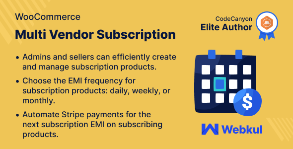 WooCommerce Multi Vendor Subscription Preview Wordpress Plugin - Rating, Reviews, Demo & Download