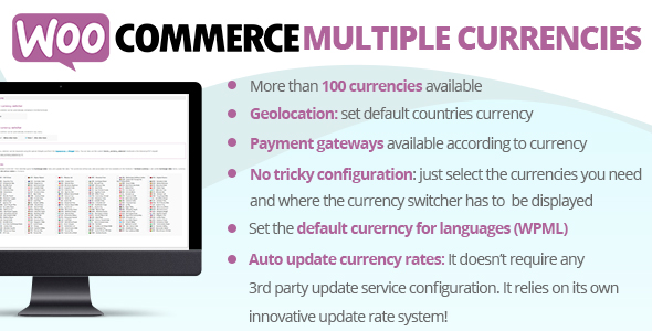 WooCommerce Multiple Currencies Preview Wordpress Plugin - Rating, Reviews, Demo & Download