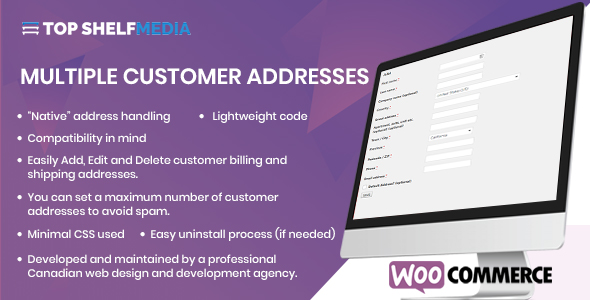 WooCommerce Multiple Customer Addresses Manager Preview Wordpress Plugin - Rating, Reviews, Demo & Download