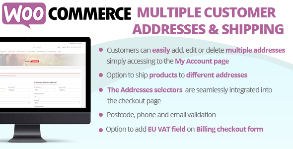 WooCommerce Multiple Customer Addresses & Shipping Preview Wordpress Plugin - Rating, Reviews, Demo & Download
