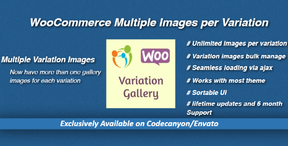 WooCommerce Multiple Images Per Variation Preview Wordpress Plugin - Rating, Reviews, Demo & Download