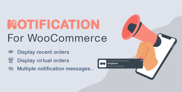 WooCommerce Notification | Boost Your Sales – Live Feed Sales – Recent Sales Popup – Upsells Preview Wordpress Plugin - Rating, Reviews, Demo & Download
