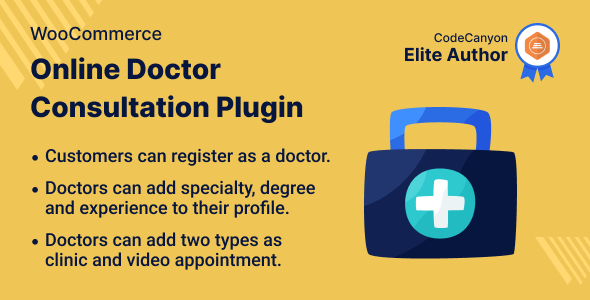 WooCommerce Online Doctor Consultation Plugin Preview - Rating, Reviews, Demo & Download