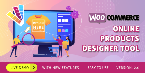 WooCommerce Online Product Designer Preview Wordpress Plugin - Rating, Reviews, Demo & Download