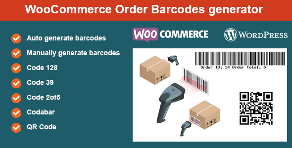 WooCommerce Order Barcodes Generator Preview Wordpress Plugin - Rating, Reviews, Demo & Download