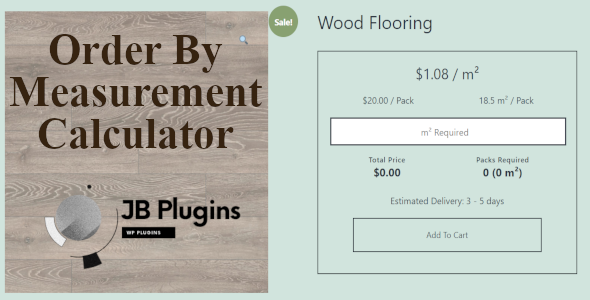 WooCommerce Order By Measurement Calculator Preview Wordpress Plugin - Rating, Reviews, Demo & Download