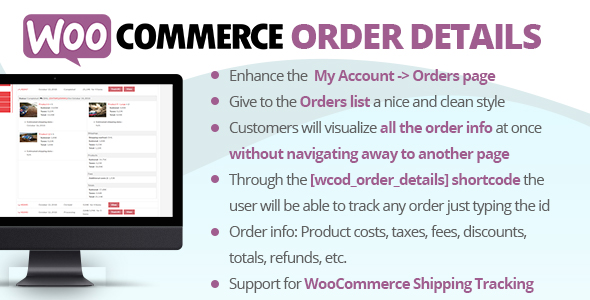 WooCommerce Order Details Preview Wordpress Plugin - Rating, Reviews, Demo & Download