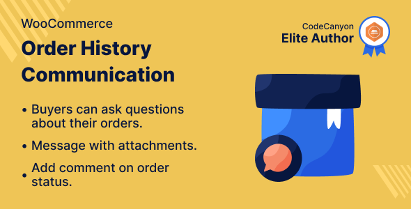 WooCommerce Order History Communication Preview Wordpress Plugin - Rating, Reviews, Demo & Download
