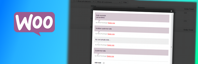 WooCommerce Order Notes Window Preview Wordpress Plugin - Rating, Reviews, Demo & Download