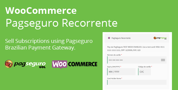 WooCommerce Pagseguro Recorrente Preview Wordpress Plugin - Rating, Reviews, Demo & Download