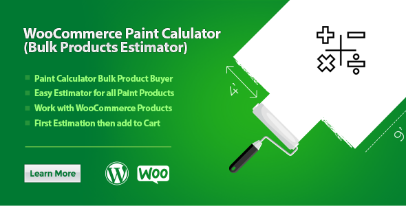 WooCommerce Paint Calculator (Bulk Products Estimator) Preview Wordpress Plugin - Rating, Reviews, Demo & Download