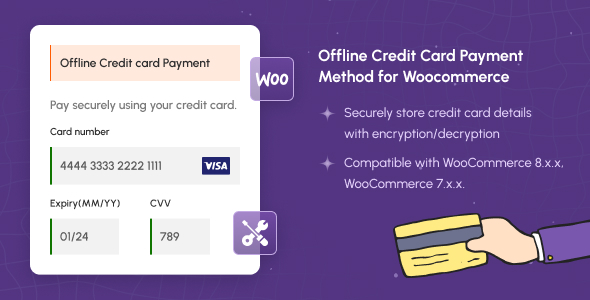 WooCommerce Payment Checkout Plugin: Offline Credit Card Checkout Method Preview - Rating, Reviews, Demo & Download