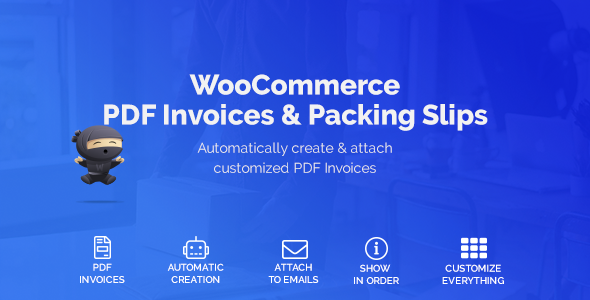 WooCommerce PDF Invoices & Packing Slips Preview Wordpress Plugin - Rating, Reviews, Demo & Download