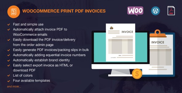 WooCommerce PDF Invoices Pro Preview Wordpress Plugin - Rating, Reviews, Demo & Download