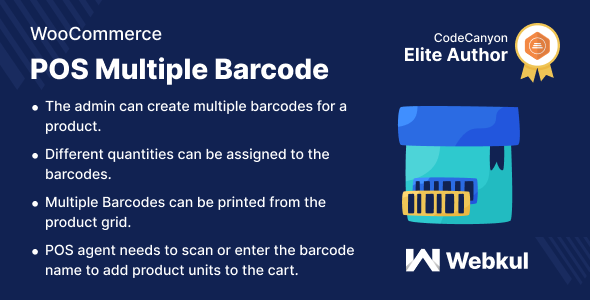 WooCommerce POS Multiple Barcode Preview Wordpress Plugin - Rating, Reviews, Demo & Download