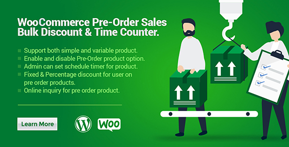 WooCommerce Pre-Order Sales, Bulk Discount & Time Counter Preview Wordpress Plugin - Rating, Reviews, Demo & Download