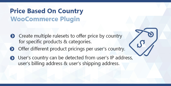 WooCommerce Price Based On Country Plugin Preview - Rating, Reviews, Demo & Download