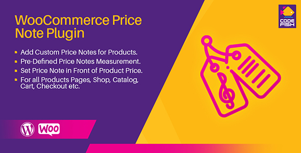 WooCommerce Price Note Plugin Preview - Rating, Reviews, Demo & Download