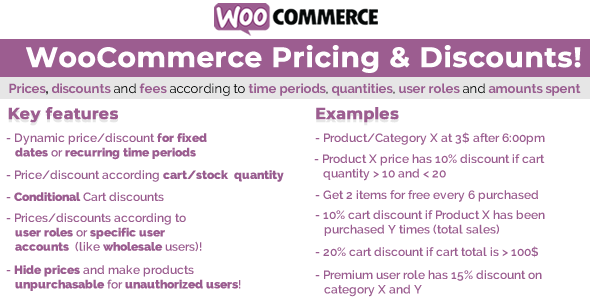 WooCommerce Pricing & Discounts! Preview Wordpress Plugin - Rating, Reviews, Demo & Download