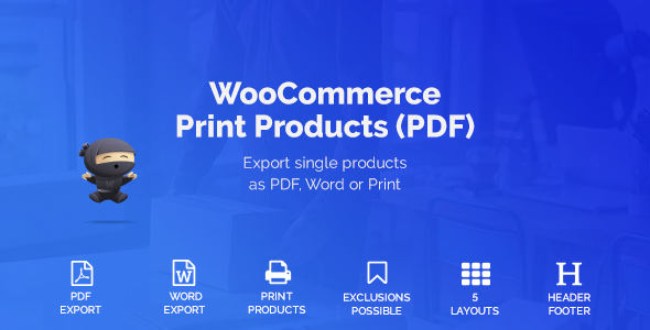 WooCommerce Print Products (PDF) Preview Wordpress Plugin - Rating, Reviews, Demo & Download