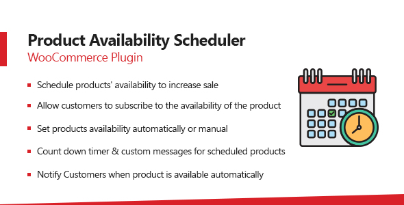 WooCommerce Product Availability Scheduler Plugin Preview - Rating, Reviews, Demo & Download