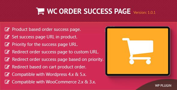 WooCommerce Product Based Order Success Page Preview Wordpress Plugin - Rating, Reviews, Demo & Download